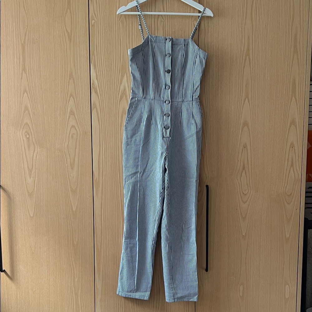 1. State Navy Striped Jumpsuit